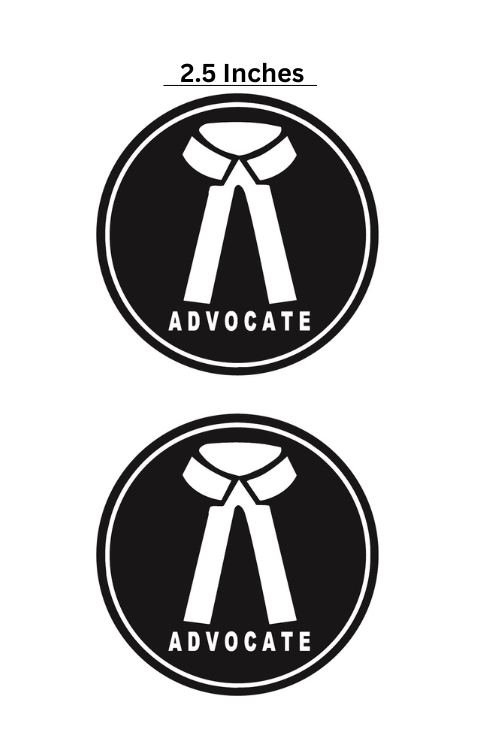 Advocate Logo Dome Sticker | Size 2.5 Inches, Pack Of 2